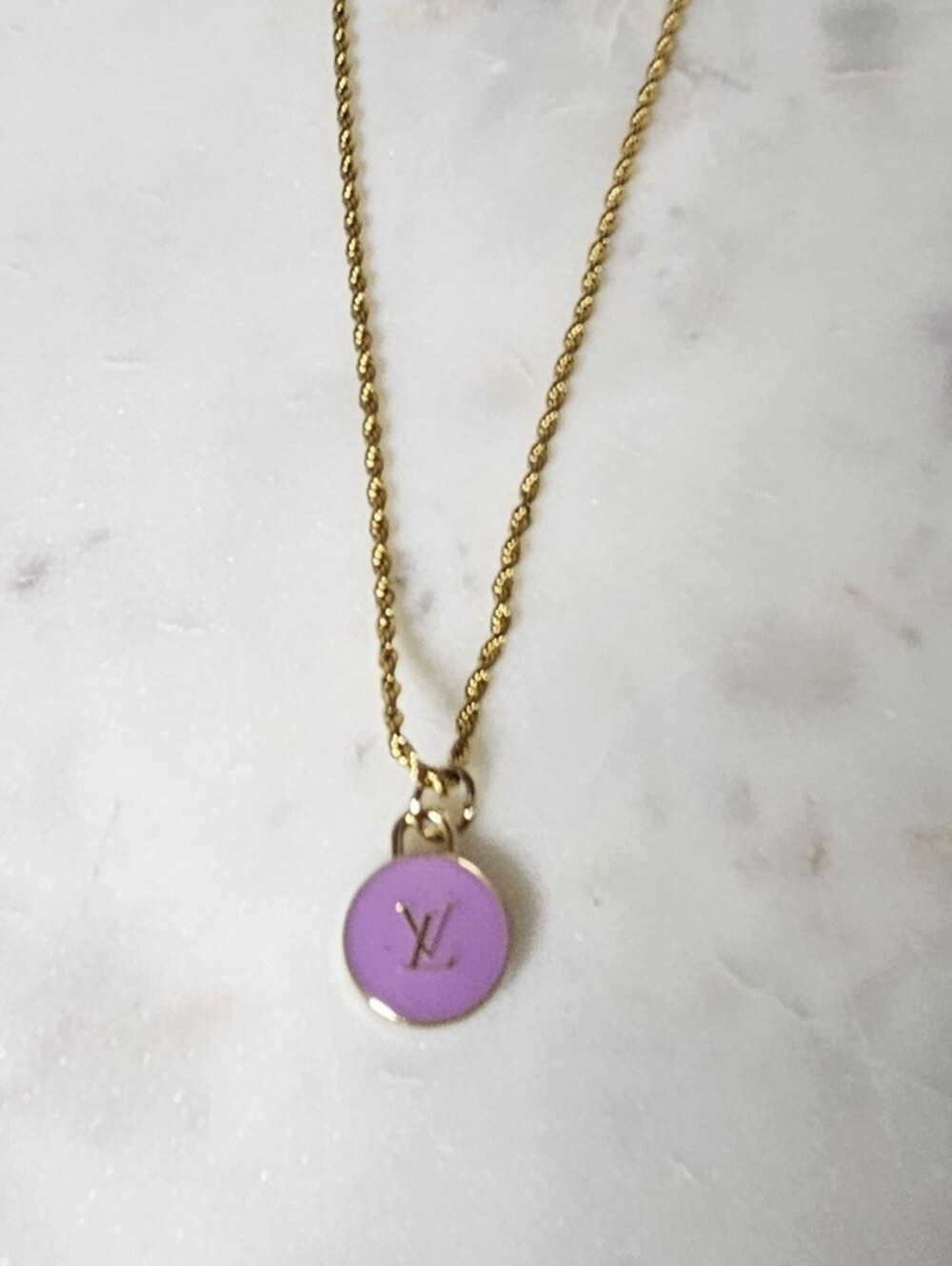 💜 Upcycled Lavender Zipper Pull Pendant Necklace